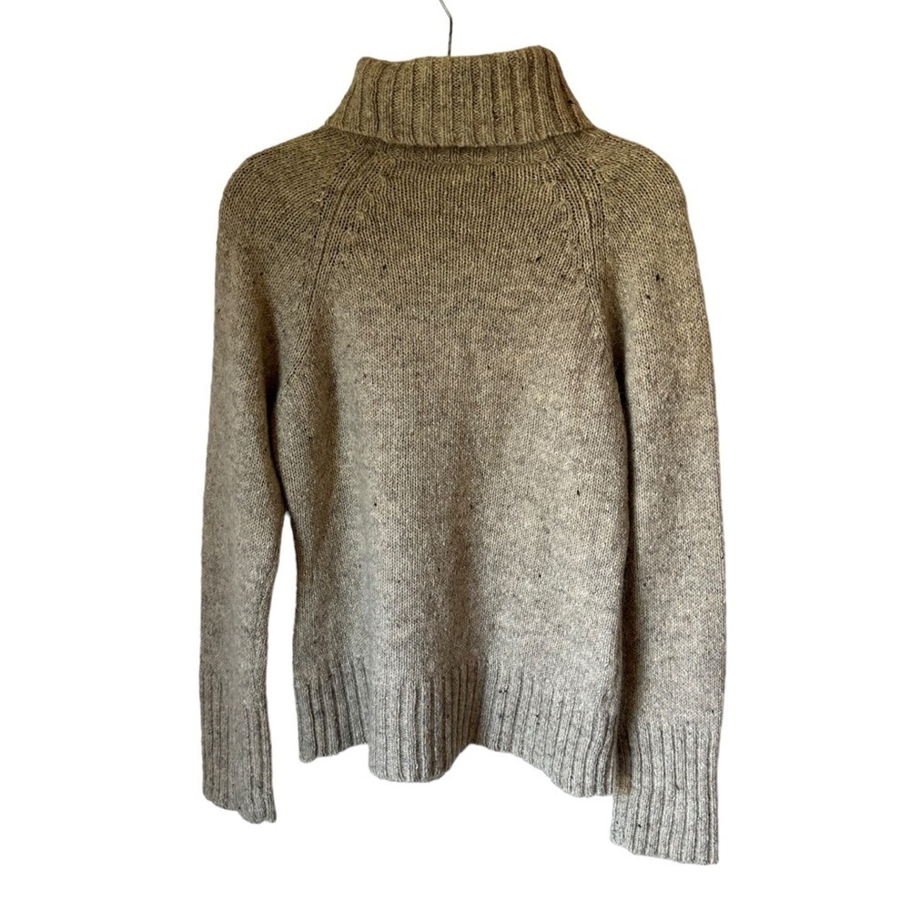 Ann Taylor LOFT Wool Mohair Beige Turtleneck Sweater Size Large - Picture 2 of 8